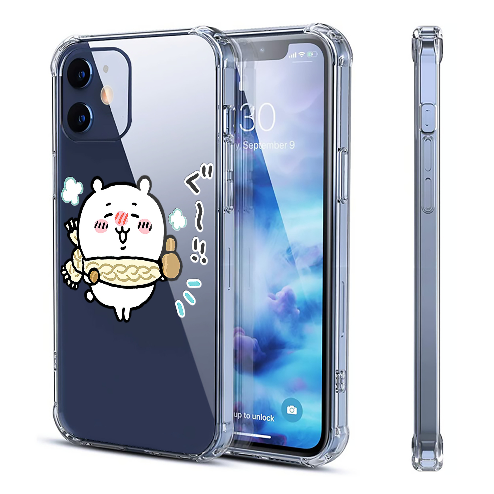 （画像用） ちいかわ ちいかわ Chii-kawa chiikawa 【iPhone 12シリーズ対応】透明スマホケース（クリアソフトケース）